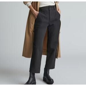 NWT Everlane The Organic Straight Leg Pant In Black Size 00